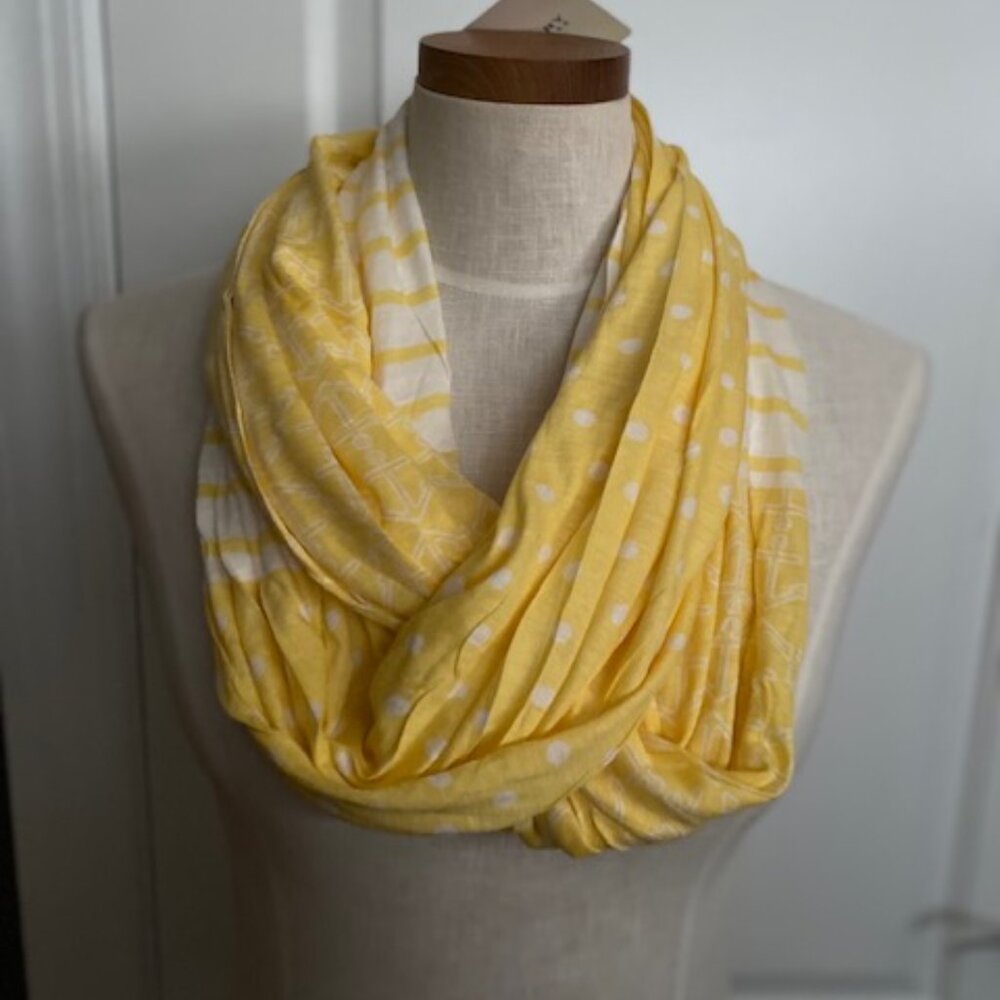 NWT Sperry Top Sider Women's Lightweight 100% Viscose Infinity Yellow Scarf
